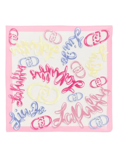 Liu •jo Logo-print Scarf In Pink
