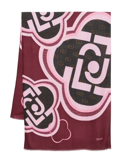 Liu •jo Logo-print Scarf In Multi