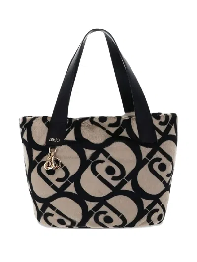 Liu •jo Logo-print Shoulder Bag In Black
