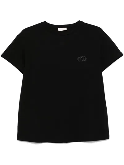 Liu •jo Logo-print T-shirt In Black