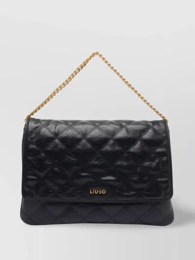 LIU •JO LOGO QUILTED CHAIN STRAP SHOULDER BAG