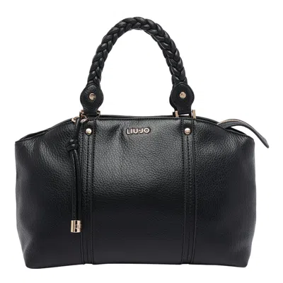 Liu •jo Logo Satchel Bag In Black
