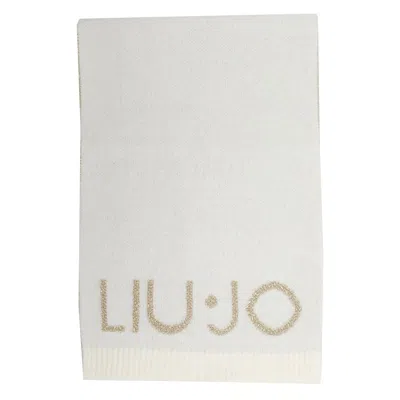 Liu •jo Logo Scarf In Gray