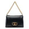 Liu •jo Puffy Chain Strap Shoulder Bag In Black