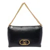 Liu •jo Puffy Chain Strap Shoulder Bag In Black
