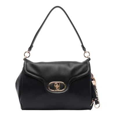 Liu •jo Logo Shoulder Bag In Black