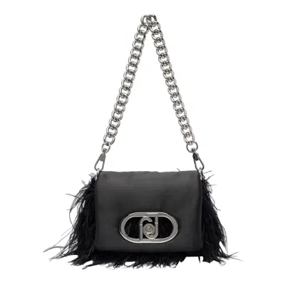 Liu •jo Logo Shoulder Bag In Black