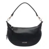 Liu •jo Curved Zip-detail Shoulder Bag In Black