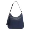 Liu •jo Versatile Shoulder Bag With Logo And Tassel In Blue