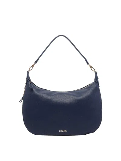 Liu •jo Logo Shoulder Bag In Blue