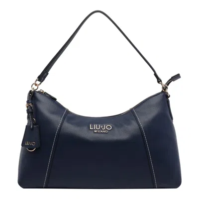Liu •jo Logo Shoulder Bag In Blue