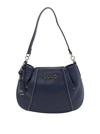 Liu •jo Logo Shoulder Bag In Blue