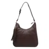 Liu •jo Top-zip Tassel-detail Shoulder Bag In Brown