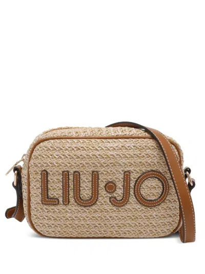 Liu •jo Logo Shoulder Bag In Brown