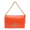Liu •jo Chain Strap Shoulder Bag In Orange
