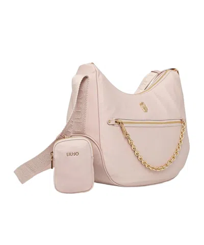 Liu •jo Logo Shoulder Bag In Pink