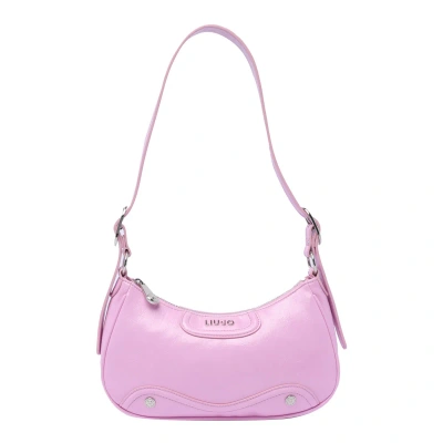 Liu •jo Logo Shoulder Bag In Pink