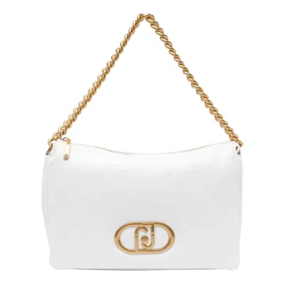 Liu •jo Logo Shoulder Bag In White