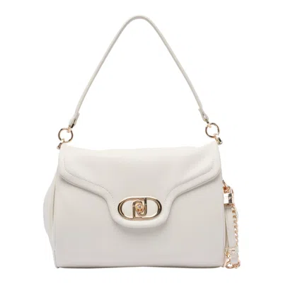 Liu •jo Logo Shoulder Bag In White