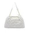 Liu •jo Quilted Chain Strap Shoulder Bag In White