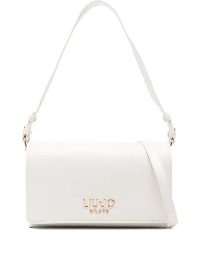 Liu •jo Logo Shoulder Bag In White