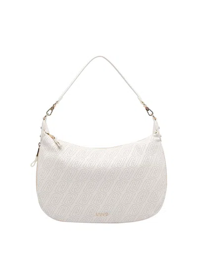 Liu •jo Logo Shoulder Bag In White