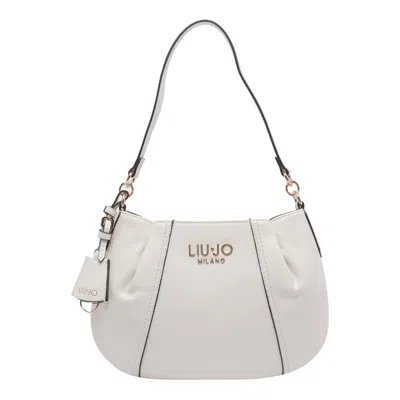 Liu •jo Logo Shoulder Bag In White