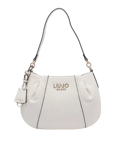 Liu •jo Logo Shoulder Bag In White