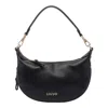Liu •jo Logo Small Hobo Bag In Black