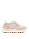 Liu •jo Sequined Sneakers In Beige
