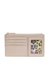 Liu •jo Logo-stamp Card Holder In Gold