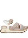 Liu •jo Logo-stamp Sandals In 粉色