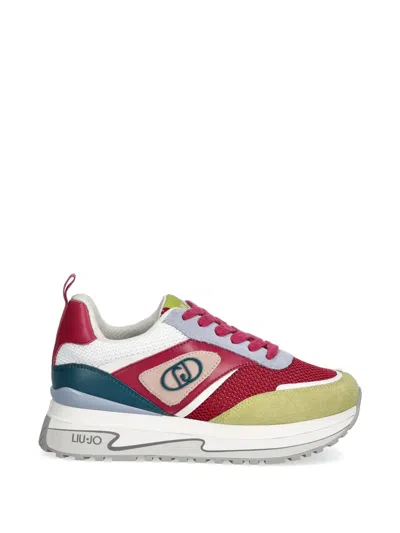 Liu •jo Logo Suede Sneakers In Multi