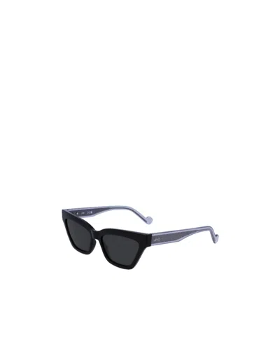 Liu •jo Logo Sunglasses In Black