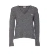 Liu •jo Logo-embroidered Sweater In Grey