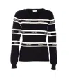 Liu •jo Logo-stripe Crew-neck Sweater In Multi