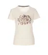 Liu •jo Crewneck Embellished Graphic Print Round Neck In White