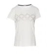 Liu •jo Chain-link Bead-embellished T-shirt In White