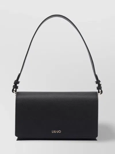 LIU •JO LOGO TEXTURED SHOULDER BAG