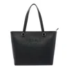 Liu •jo Liu Jo Structured Black Tote Bag With Embossed Logo In Black