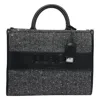 Liu •jo Herringbone-sequin Tote Bag In Black