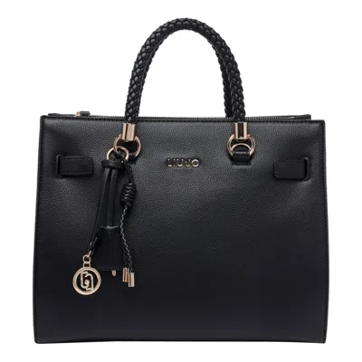 Liu •jo Logo Tote Bag In Black