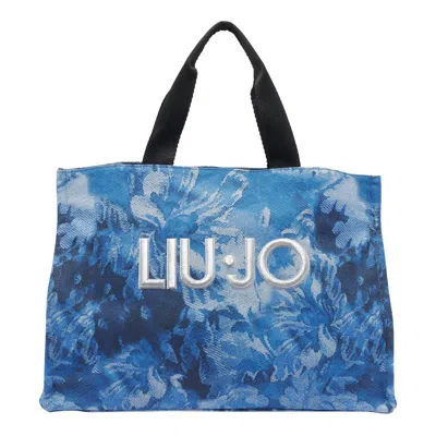 Liu •jo Logo Tote Bag In Blue