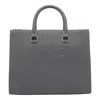 Liu •jo Logo-embossed Tote Bag In Gray