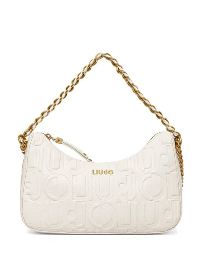 Liu •jo Logo Tote Bag In Neutrals