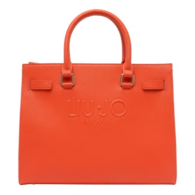 Liu •jo Logo Tote Bag In Orange