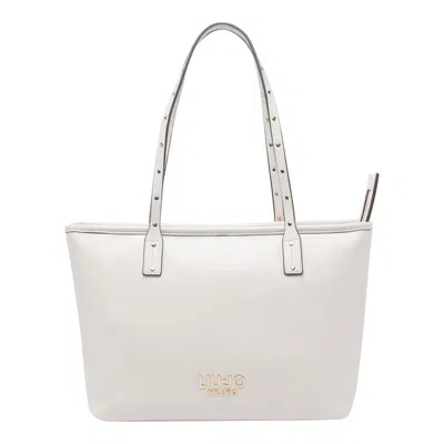 Liu •jo Logo Shoulder Bag In White