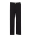 Liu •jo Flared Fit Trousers Gold Buckle In Black