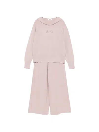 Liu •jo Kids' Logo Tracksuit In Pink