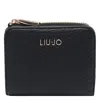 Liu •jo Black Wallet In Faux Leather With Zip In Black